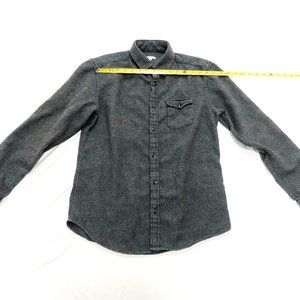 River Island gray heavy duty button down small